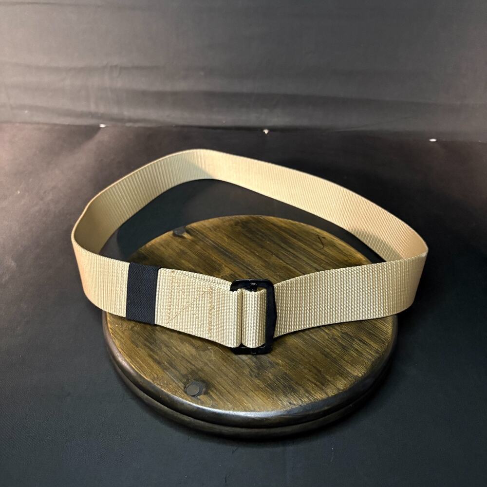 Rothco BDU Belt Size 30"-36" Nylon Riggers Belt Tan Web Metal Buckle 1.75" Wide